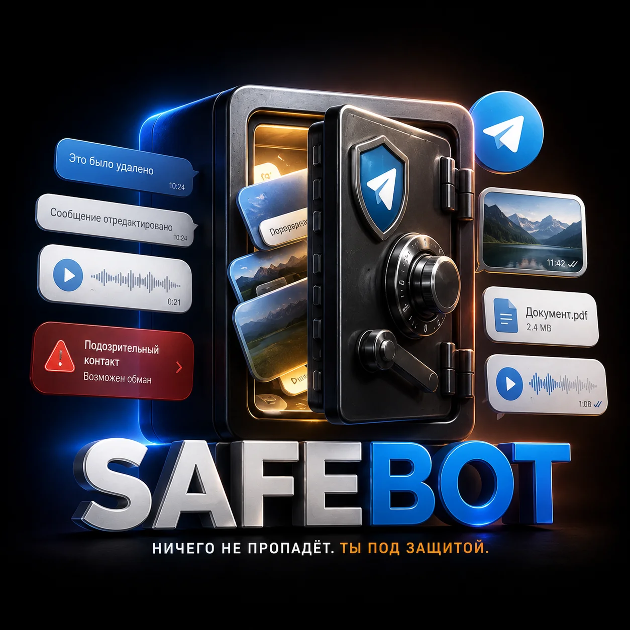 SafeBot  - сохраню удалённые сообщения